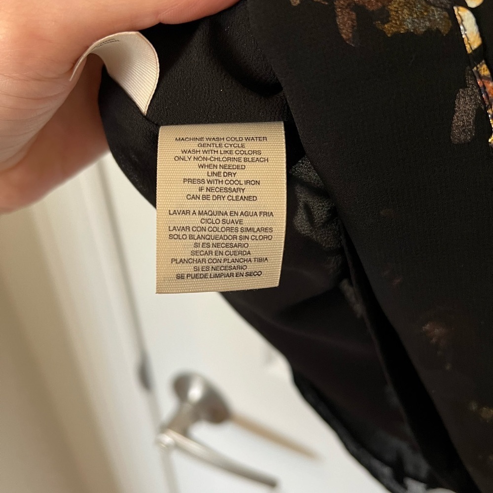 RACHEL Rachel Roy Black Floral Blouse - Picture 5 of 6
